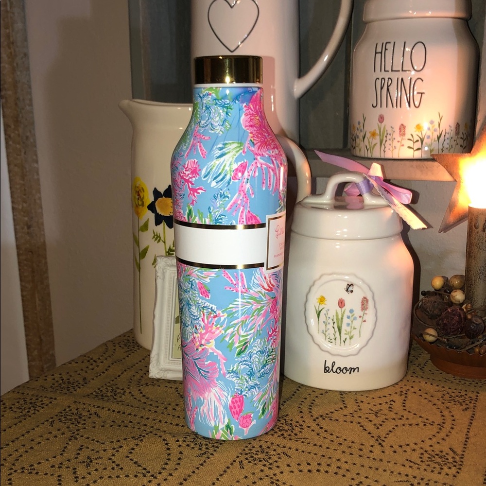 Lilly Pulitzer Stainless Steel Water Bottle Featured In Cay To My Heart 20oz - Picture 3 of 11